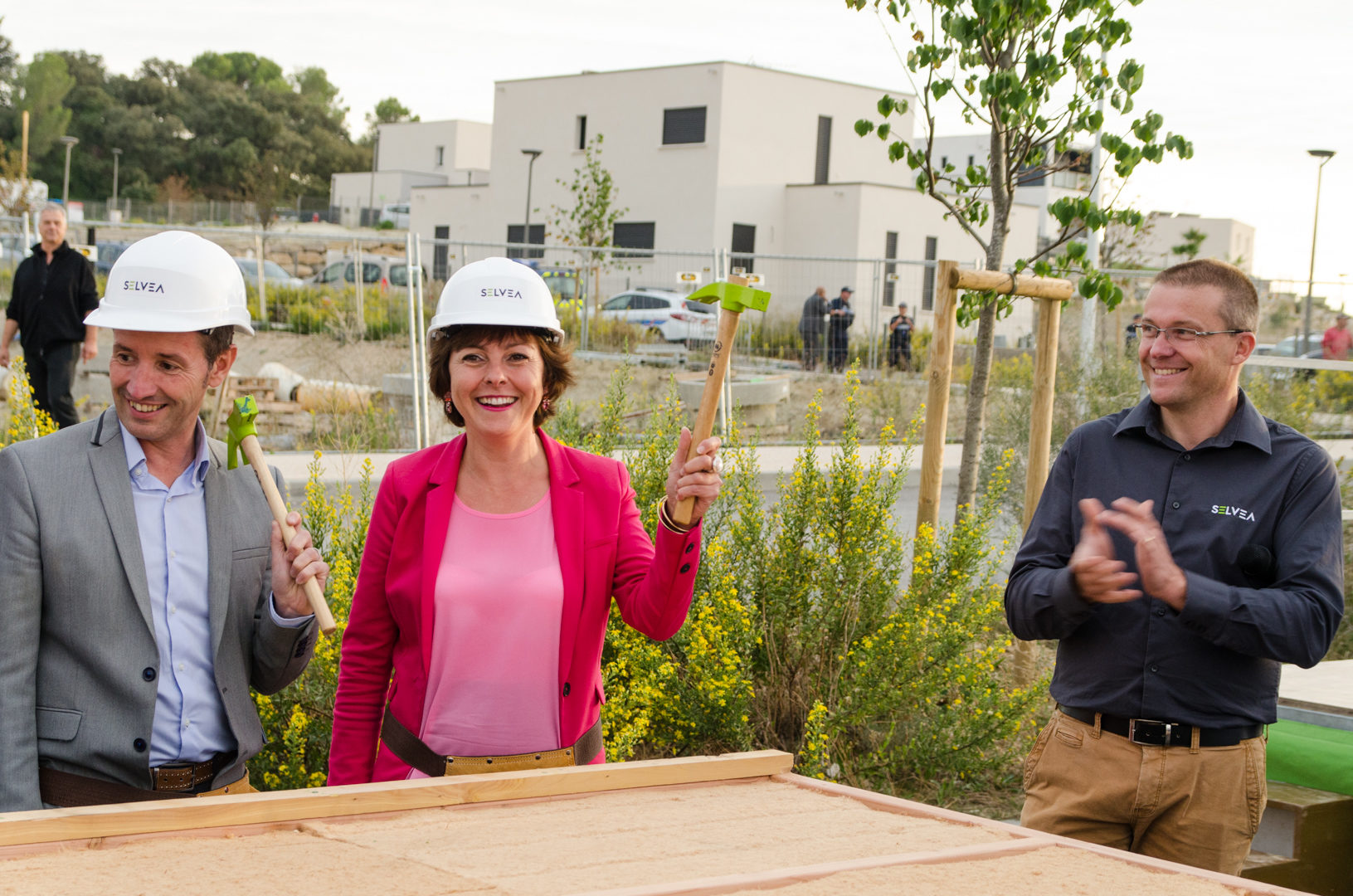 Pose du premier bois école Juvignac