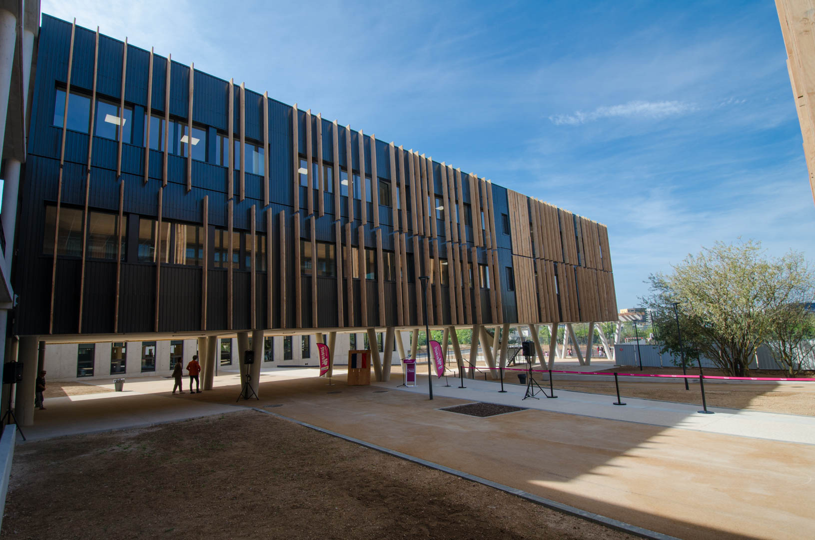 Collège modulaire bois Montpellier Port Marianne