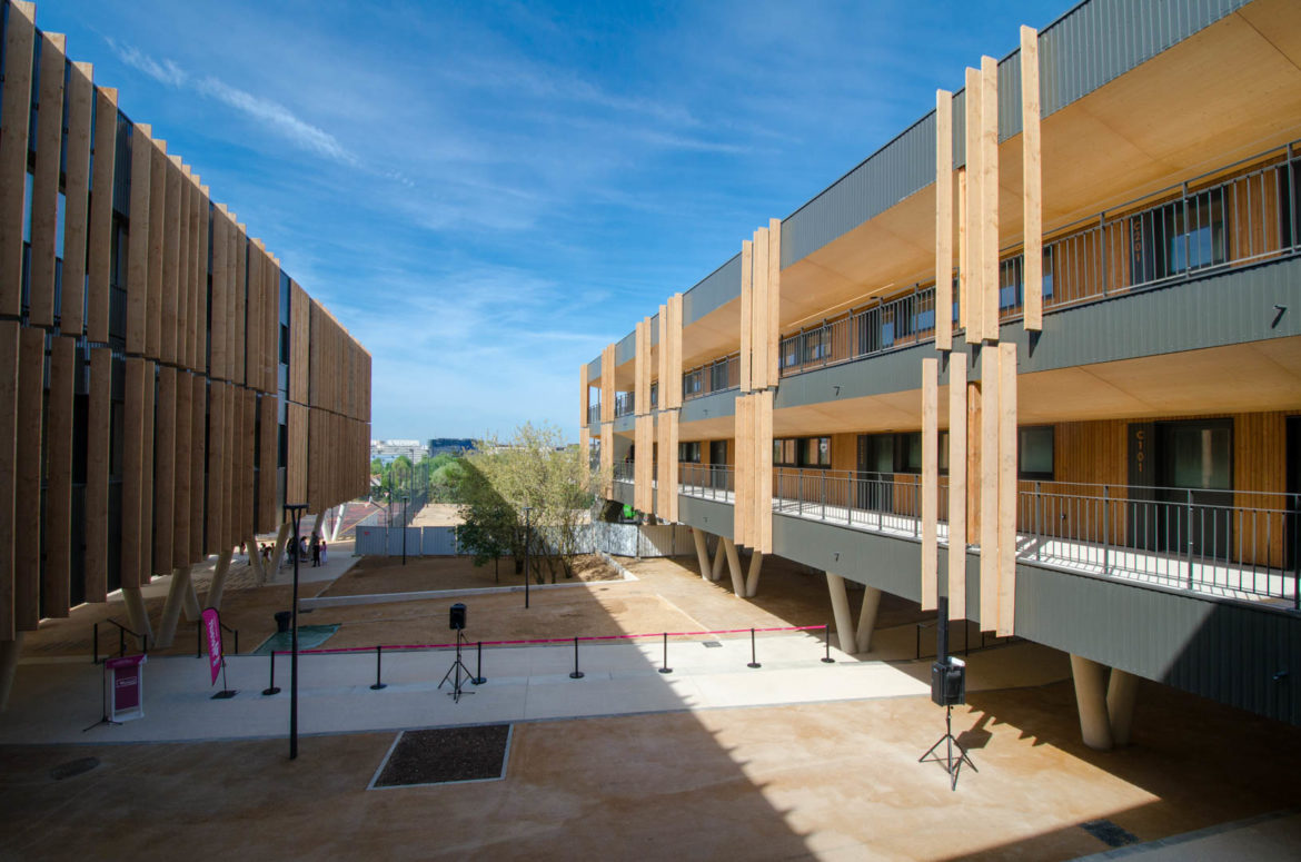 Collège modulaire bois Montpellier Port Marianne