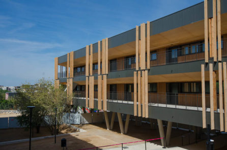 Collège modulaire bois Montpellier Port Marianne