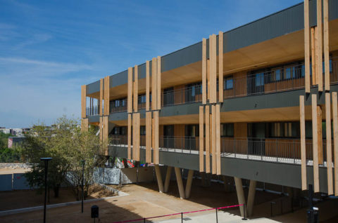 Collège modulaire bois Montpellier Port Marianne