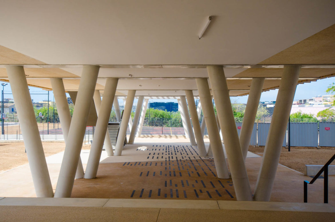 Collège modulaire bois Montpellier Port Marianne