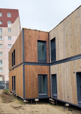 Toits Temporaires Urbains - TTU - Construction Hors Site temporaire modulaire bois biosourcé SELVEA