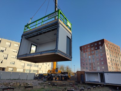 Toits Temporaires Urbains - TTU - Construction Hors Site temporaire modulaire bois biosourcé SELVEA