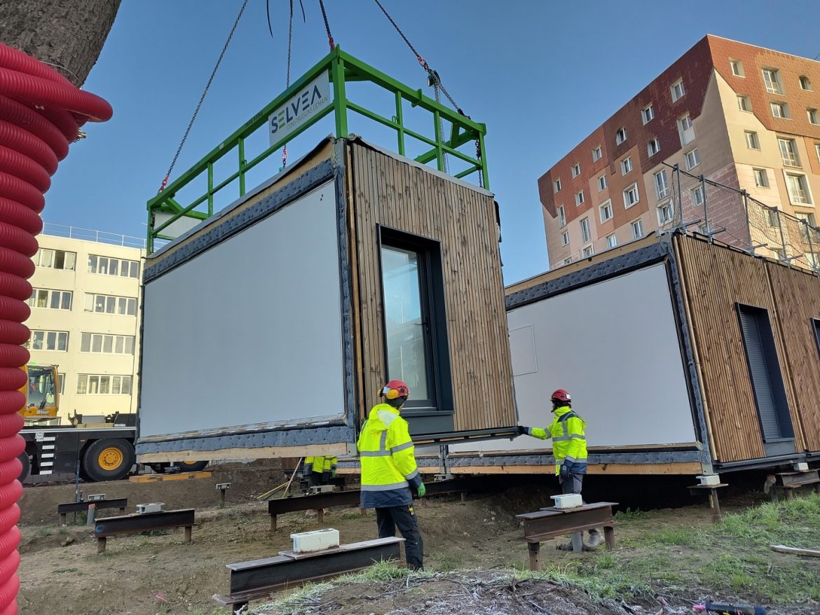 Toits Temporaires Urbains - TTU - Construction Hors Site temporaire modulaire bois biosourcé SELVEA